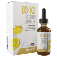 Maxler Vitamin D3 + K2 drops 60 ml - Lemon